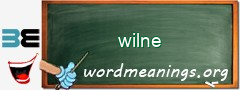 WordMeaning blackboard for wilne